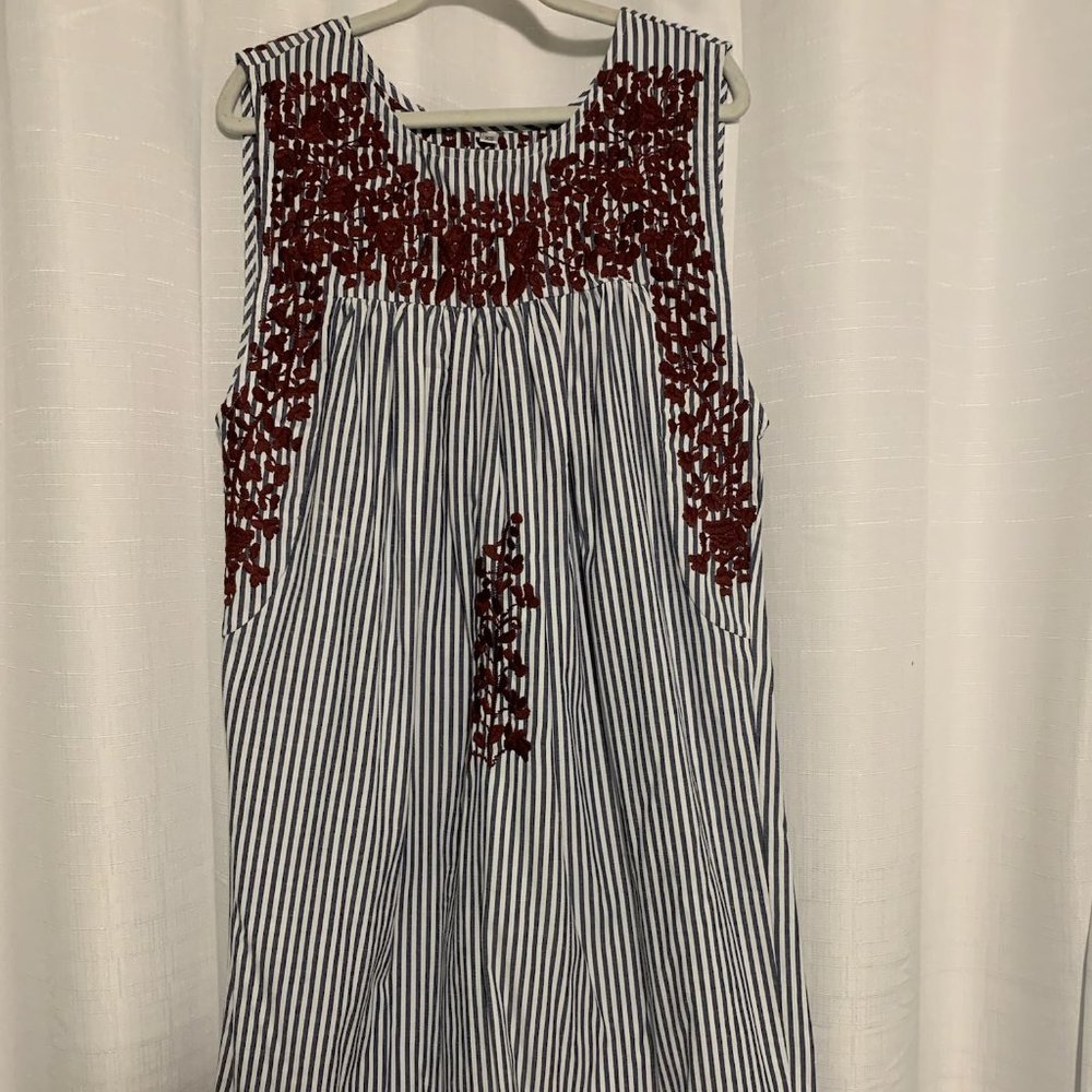 spirit dress pinstripes gameday mexican dress